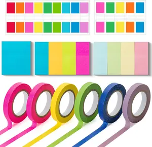 Sticky Notes Set, Index Tabs, Highlighter Tape For Bible Study, Office, School, Planning, Journaling & Organization