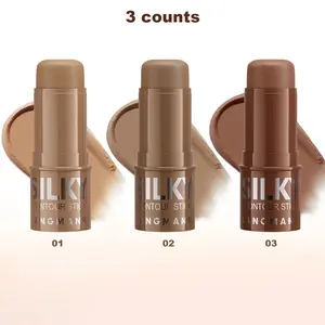 Set of 3 Multifunctional Face Highlighting Sticks, Three-Color Contouring Bars, Brightening Makeup Tools Highlighter Contour for Flawless Skin Finish