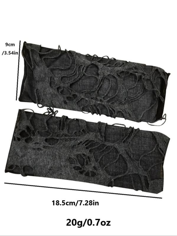 Punk Style Ripped Gloves, Fashionable Textured Gloves for Cosplay, Punk Style Dark Accessories, Perfect for Costume Parties and Themed Events