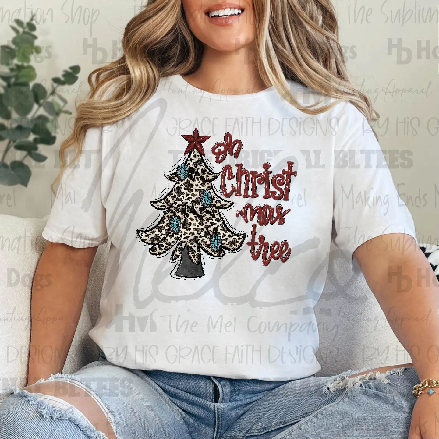 Oh Christmas Tree Western Graphic Tee By Melco
