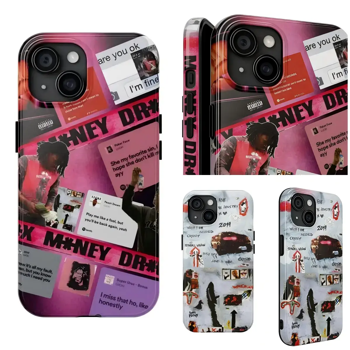 Luuuucki Rapper Phone Case, Shockproof Protective Cover, Durable Design Custom Fit for iPhone 17, 16, 15, 14, 13, 12, 11 Pro Max Plus, Perfect Gift. Underground Rap Core Opium Vibe Hard Defender Case