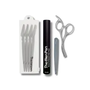 The Men Pen Complete Dye Grooming Kit for Men | Dye, Scissors, Tweezers, Razors | Trimming & Defining Brows