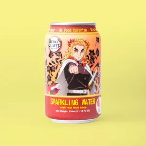 AnyYums Demon Slayer Sparkling Water with real juice 330ml - Mango Flavor