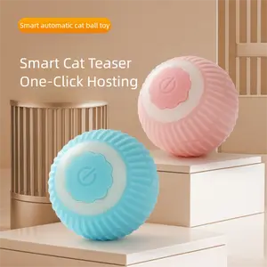 Gravity Smart Rolling Ball Kitten Electric Toy Teasing Cat Ball Durable Chewable Self-Entertainment Automatic Teasing Cat Ball in Silicone 42MM Size Safe for Kittens