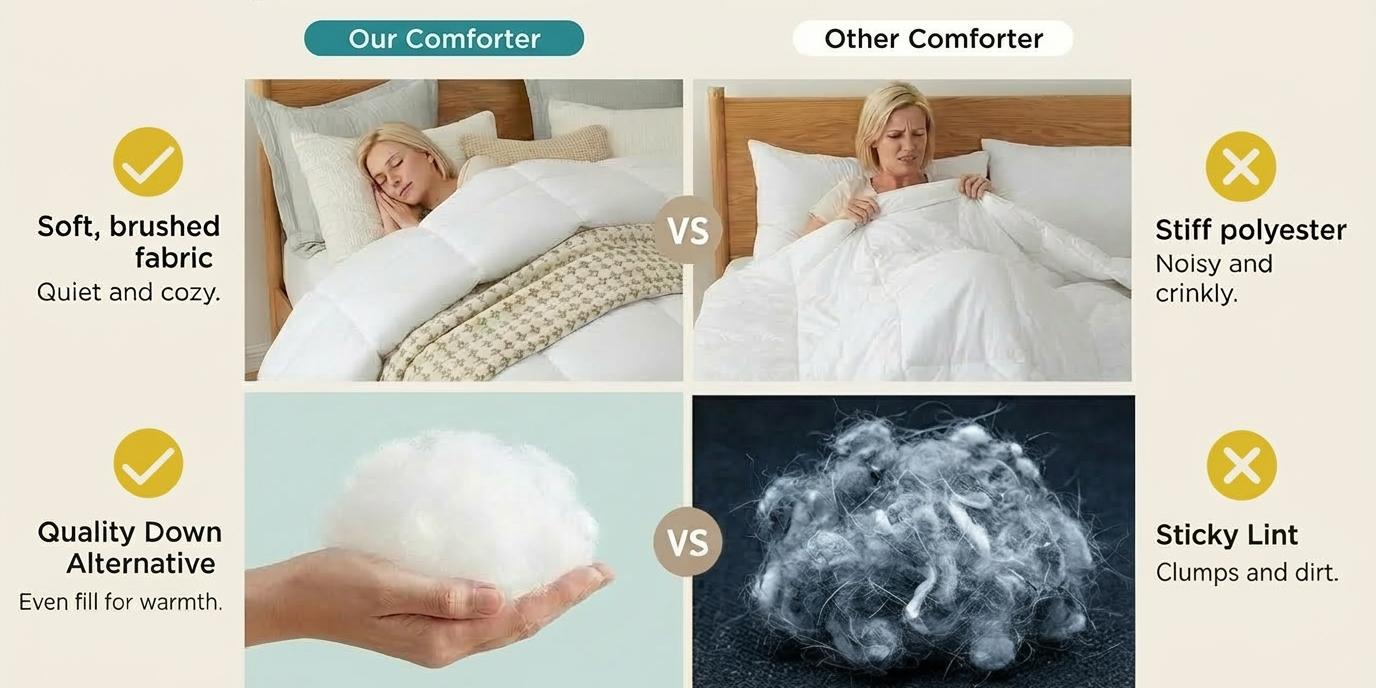 Super King Down Alternative Comforter All-Season with Corner Tabs Duvet Cover Puffed Quilt Bedding Set Soft 250 GSM Polyester Cooling Warmth-#TikTokShopStockUp-Mother's day gifts summerwins
