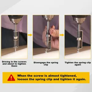 Spring-Loaded Screwdriver Holder, Anti-Drop Design, Single Hand Use, Ergonomic Lock Mechanism, Durable Tool Accessory