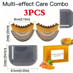 Multi-effect Care Combo Lymphatic Contour Face Brush Wash Your Face With Turmeric Soap Face Lymphatic Contour Brush(1Set)