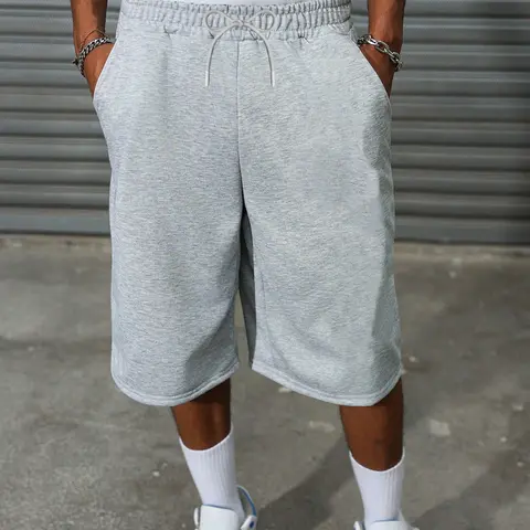 Personalized Customized Cotton Men's Medium-Length Shorts - Baggy Lightweight, Soft Breathable, Adjustable Drawstring, Pocketed, Multi-Sized Tropical Casual Adjustable Bottom Menswear Bottoms