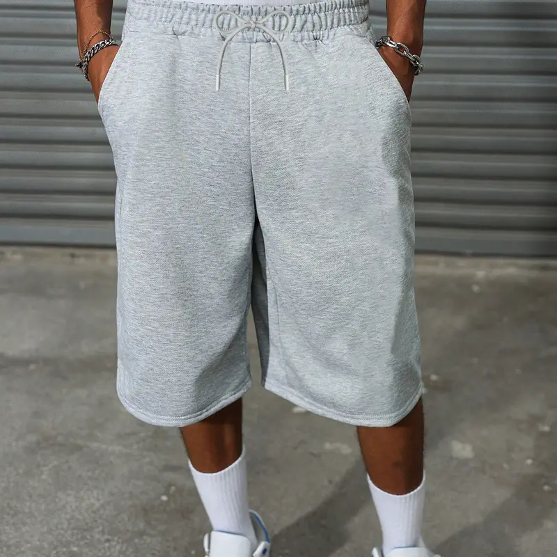 Personalized Customized Cotton Men's Medium-Length Shorts - Baggy Lightweight, Soft Breathable, Adjustable Drawstring, Pocketed, Multi-Sized Tropical Casual Adjustable Bottom Menswear Bottoms