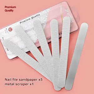 New replaceable sandpaper iron sheet set for nail salons with nail files, polishing strips, and shaping replacement set tech equipment