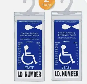 2pcs Handicap Parking Permit Placard Protector
