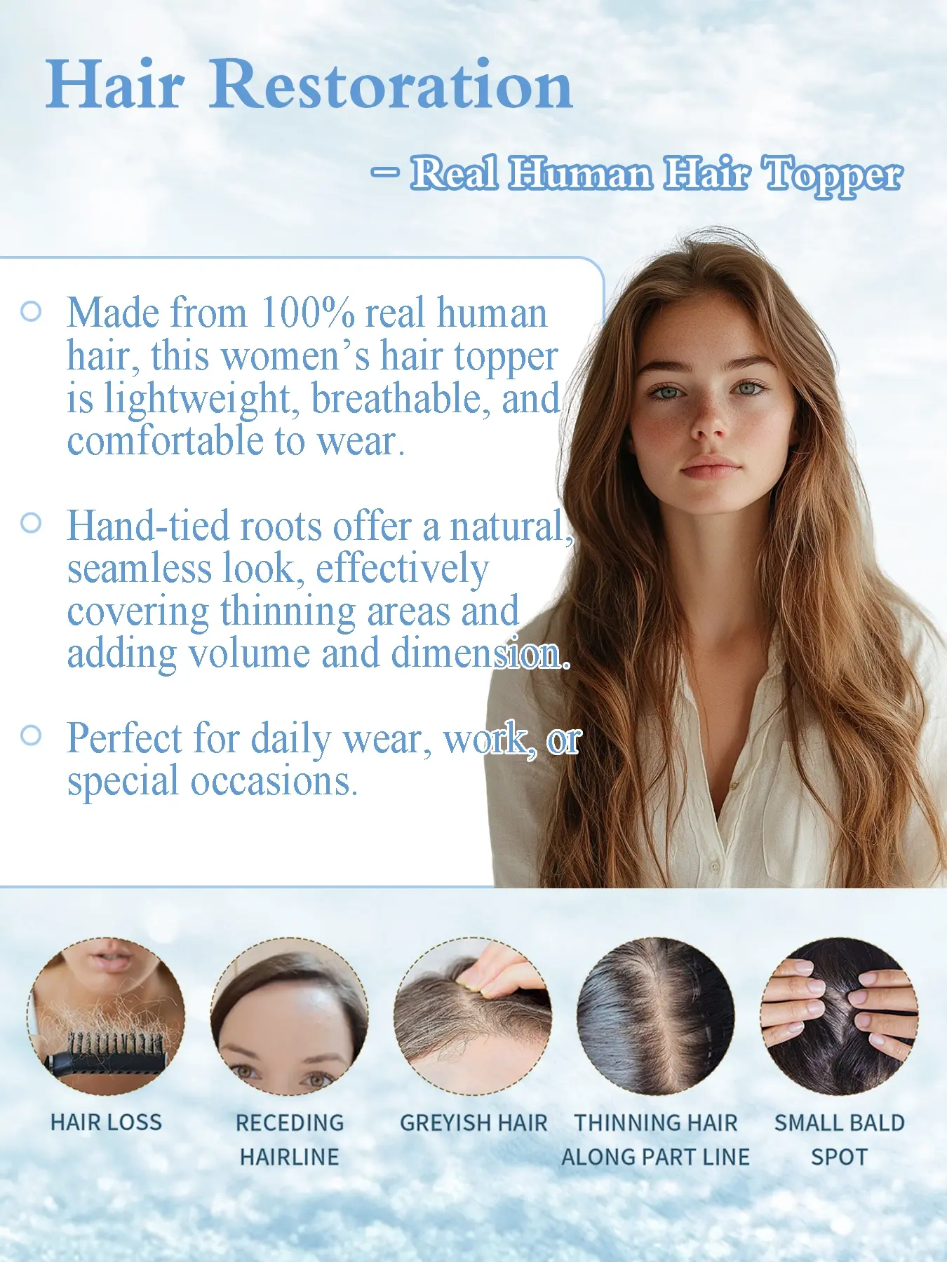 100% Human Hair] 5x6 display picture 2