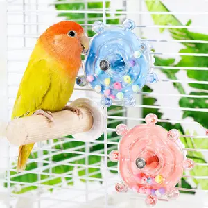 Parrot Toy: Boredom Relief, Chewable Spinner & Frisbee, for Cockatiels/Lovebirds/Budgies/Sun Conures, Birdcage Decoration