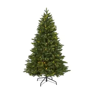 Nearly Natural 5' New Hampshire Fir Christmas Tree w/150 LED