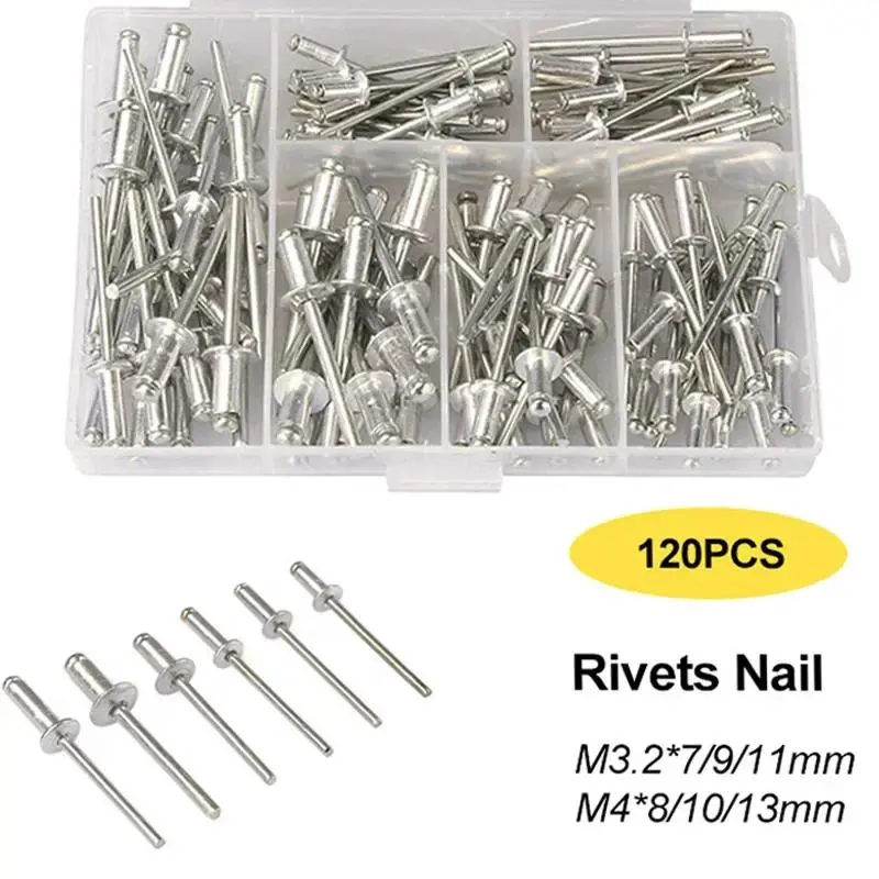 120Pcs Rivets / Heavy Duty Riveter Set Pop Rivet Gun Assortment Kit Hand Tools Rivet Nut Tool 120Pcs Rivets / Heavy Duty Riveter Set Pop Rivet Gun Assortment Kit Hand Tools Rivet Nut Tool