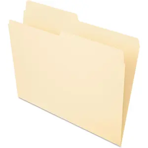 File Folders, Letter Size, Manila, 1/2 Cut, 100/BX (752 1/2)