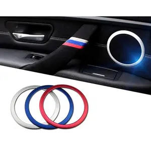 iJDMTOY Set of 4 Red Speaker Decoration Ring Cover Trims For 2012-2018 BMW F30 F31 3 Series 320i 328i 335i 340i M3 F32 F33 4 Series 428i 435i 440i