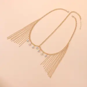 Fashionable hair accessories, sparkling diamond layered chain jewelry, stylish headband, irregular metal chain tassel head chain