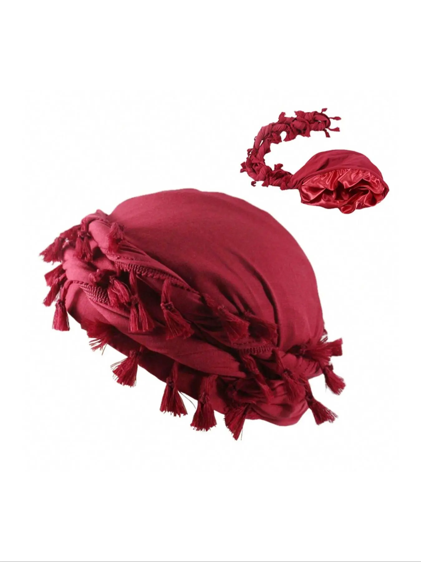 2024 Casual Tassel Design Stylish Hat for Men, Simple Style Plain Color Funny Hats with Braided Tail, Fashionable Bonnet for Men for All Season, Adjustable Stylish Hat, Casual Trendy Hat