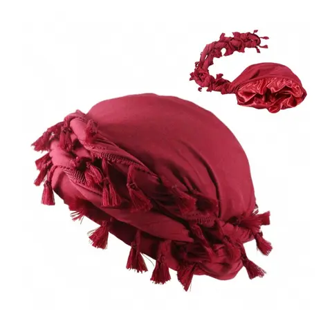 2024 Casual Tassel Design Stylish Hat for Men, Simple Style Plain Color Funny Hats with Braided Tail, Fashionable Bonnet for Men for All Season, Adjustable Stylish Hat Headwear