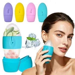 1pc Detachable Silicone Ice Face Roller Mold, Customizable Recipe Facial Ice Globe for Cooling Massage, Reusable Dual-Ended Cold Compress Tool for Body and Face Spa Beauty Tool