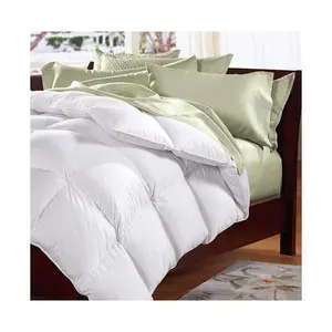 Soft Goose Feather Down Quilt - Premium Comfort with Pure Cotton Cover (White)