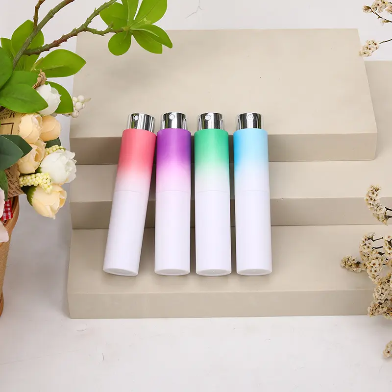 4 8ml plastic rotary sub bottles perfume spray sub bottles retractable rotary sample bottles