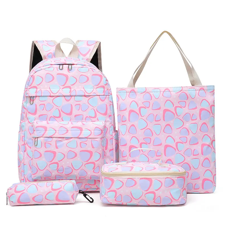 2026 New Combination Bag Four-Piece Set Backpack for Middle and High School Students, Lightweight and Large-Capacity School Bag
