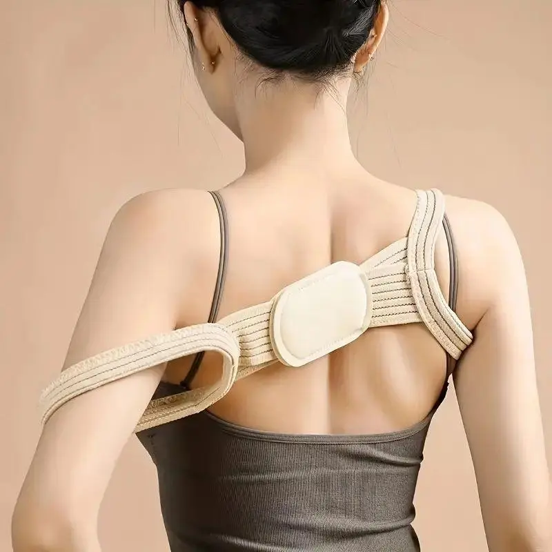 【FaddishDeal】Posture Brace - Anti-Hunchback Adjustable Compression Belt, High-Elasticity Posture Trainer, Lightweight Breathable Polyester Garment Accessory, Prop 65 Safe, Ideal Gift for Christmas, New Year & Black Friday