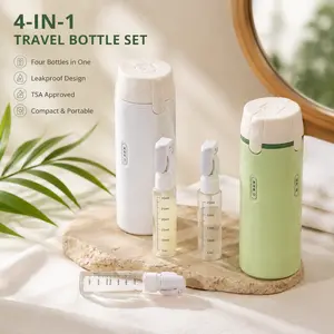 Viral 4-in-1 Travel Dispenser |   Leakproof & TSA Approved Toiletry Set