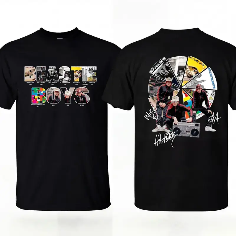 Beastie Boys Shirt Vintage Hip Hop Rap Tee, Beastie Boys Albums Wheel Shirt, Retro Hip Hop Band Graphic T-shirt, Unisex Clothing, Gift For Her, MADE IN USA