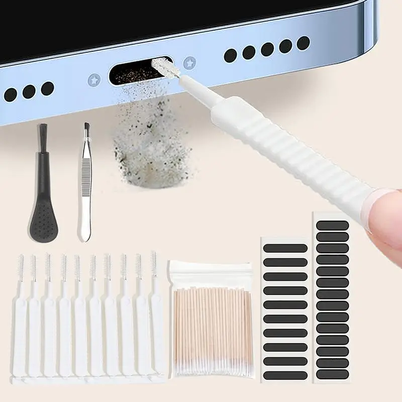 Portable Mobile Phone Dust Removal Kit, 1 Set Phone Charging Port Cleaning Brush, Durable Cleaning Tool for Phone, Multifunctional Phone Detail Cleani