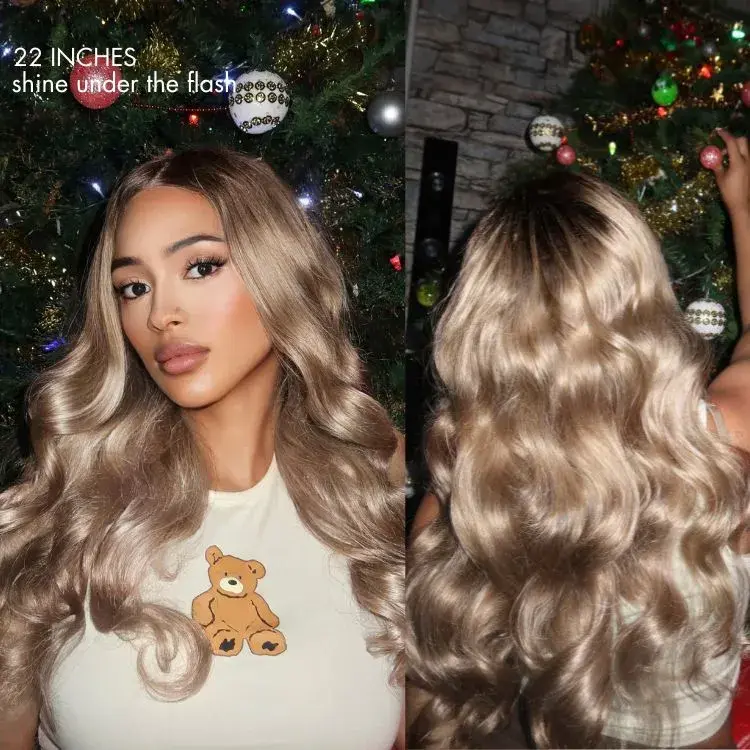 【DISCONTINUED】LUVME Ash Blonde Loose Body Wave Human Hair 5x5 Closure Lace Glueless Wig Breathable Cap