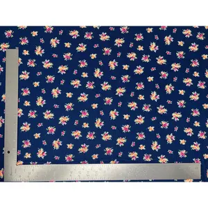 4x2 Brushed Rib Knit Floral Print Fabric