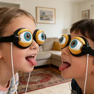 Funny Telescopic Eyeball Glasses｜Single Piece! Press to pop for fun effects, perfect for parties and pranks / Photo prop must-have, available in various styles, creative stress-relief toy Party Event Props