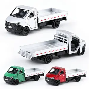 1:36 Alloy Mini Truck Model, Openable Three Doors, Foldable Rear Board, Recoil Slide Toy for Boys, Durable Design, Perfect Gift