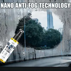 Nano Anti-Fog Glass Spray for Car Windows, Windshields & Interior, Quick-Drying Liquid for Clear Vision, Ideal for Mirrors, Car Windshield Cleaner