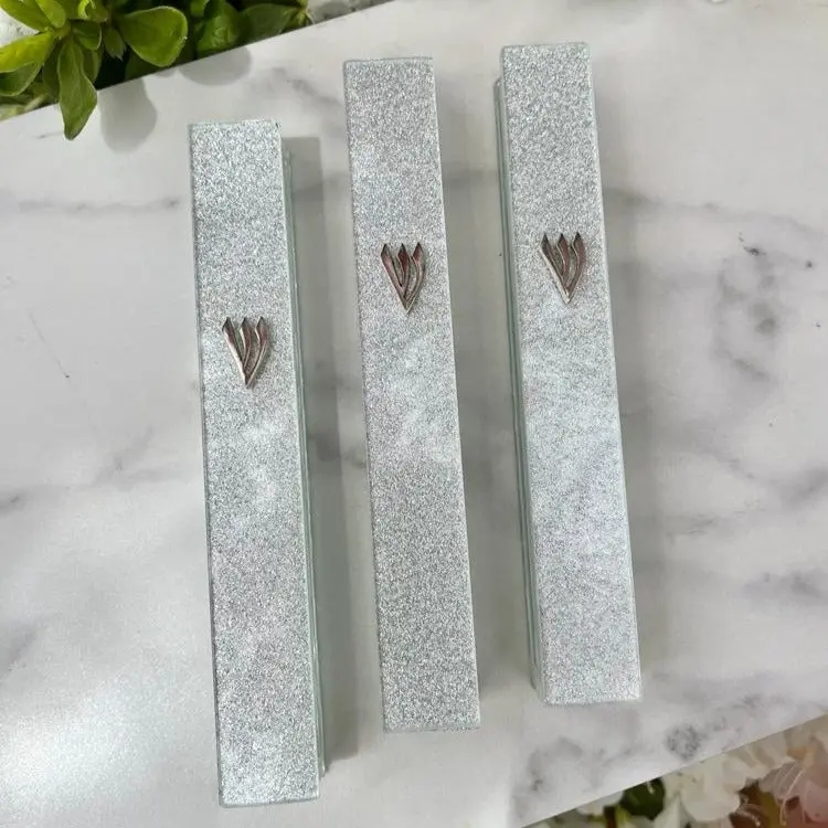 SILVER GLITTER Glass