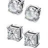 4pcs Simple Style Copper Zircon Ear Cuffs, Magnetic Design Unisex Jewelry Gift, Casual All-Season Accessory for Daily Wear, All Weather Earrings, Cubic Zirconia Earrings, Cubic Zirconia Studs, Casual Earrings Set