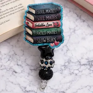 Beaded Badge Reel, Office Identification Badge Accessory for Computers & Office Stationery Supplies