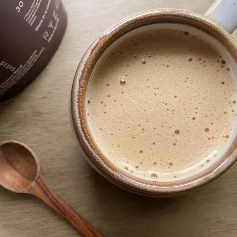 RYZE Mushroom Coffee USDA Organic with 6 Adaptogenic Mushrooms and MCT Oil