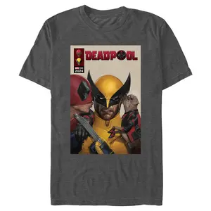 Men's Marvel: Deadpool & Wolverine Kissing Poster T-Shirt