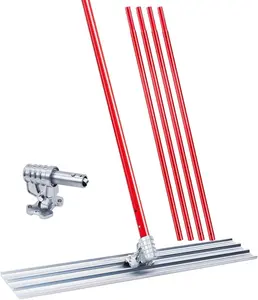 Professional Concrete Bull Float Tool Kit - 48"x8" Magnesium Aluminum Square Edge Float Board - Four 47.2" Extendable Handles - Durable Finishing for Masonry - No Plastic Box Included