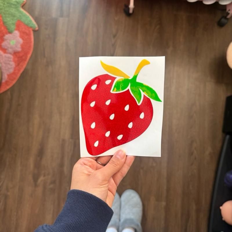 Cute Strawberry Fresita Fruit Vinyl Decal for Car Laptop Window Bumper Sticker Adorable Fruit Design Vehicle Exterior Decoration