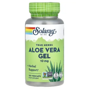 Solaray True Herbs, Aloe Vera Gel, 10 mg, 100 VegCaps