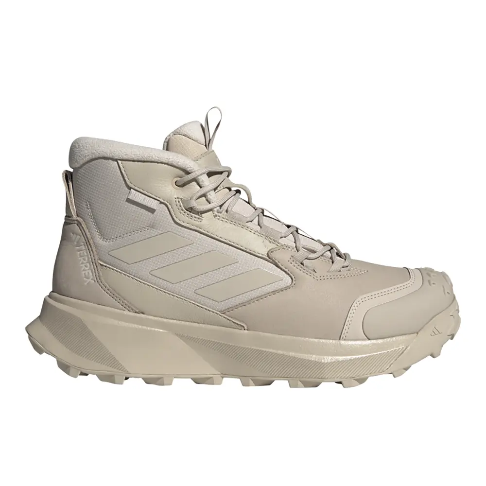 adidas Mens Terrex Winter Leather Mid Cut Rain.Rdy Cold.Rdy Hiking Sneakers Shoes - Beige