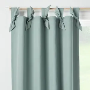 95" Blackout Tie Top Embellished Kids' Panel Green with Ties - Pillowfort