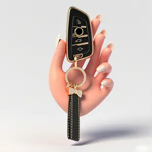 for BMW Key fob Cover Key Case Shell Rings for BMW 2 5 6 7 Series X1 X2 X3 X5 X6 X7 Premium Anti-dust Anti-Break Protection