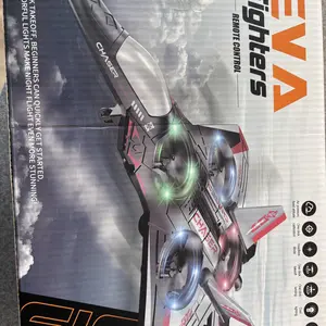 [WinterClearance]Tibibee RC Plane, Foam Remote Control Airplane, Drone for Kids, RC Aircraft for Boys and Girls, Fighter Jet Helicopter with LED Lights, Altitude Hold, 360° Flip Stunt Rotation, Speed Adjust Flying Toy。Configure one battery