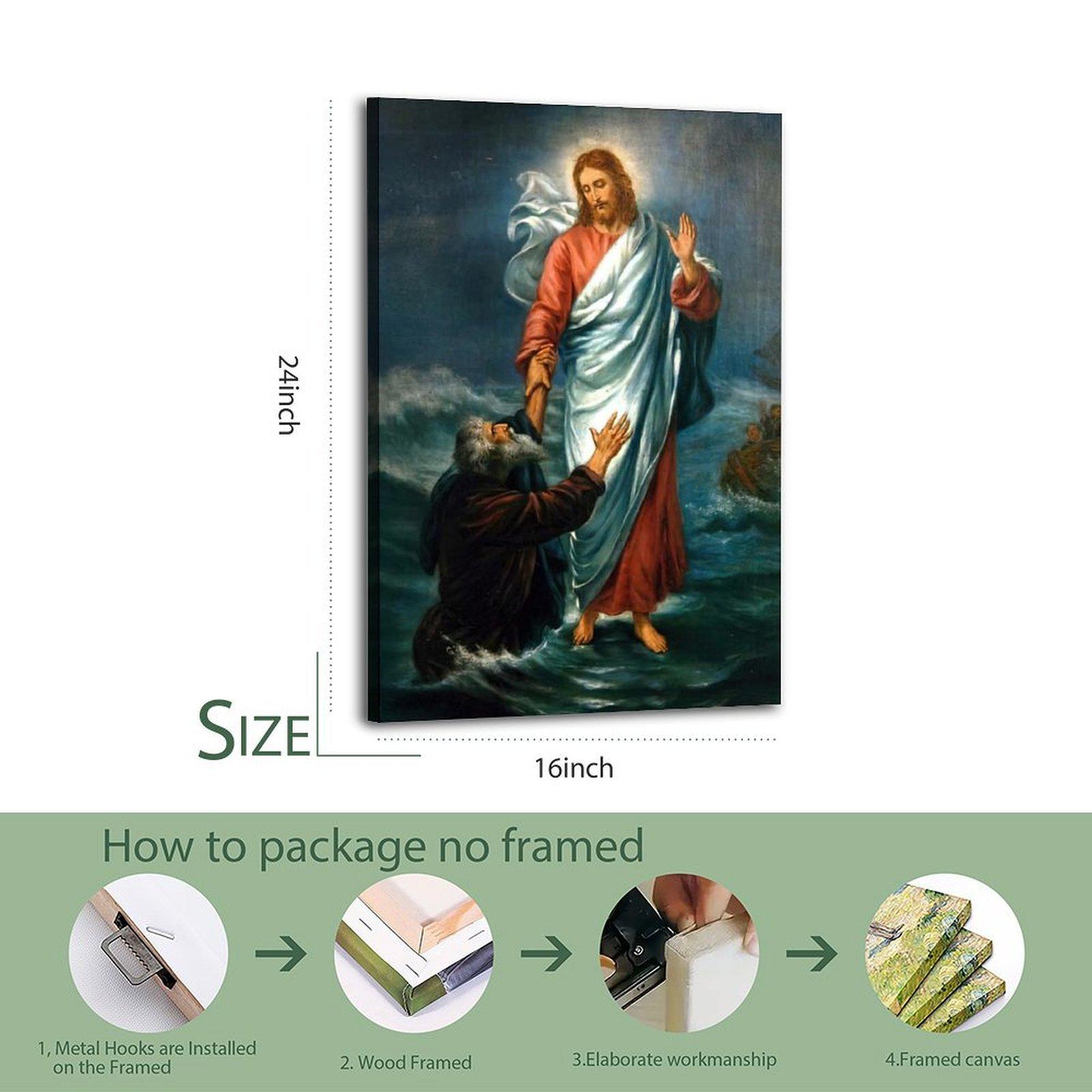 Jesus Poster Jesus Save Pedro Poster Decorative Painting Canvas Wall Art Picture Print Modern Family Bedroom Decor